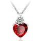 thumbnail image 1 of Collar de Reina de Corazones Cadena de Plata de Ley 925 Corazón Rojo Juguete Princesa Accesorios Joyería Regalo de San Valentín para Ella (Rojo), 1 of 6