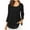 Black, variant on WCMZJ Women's 3/4 Sleeve Tunic Tops Round Neck Casual Loose Fit Blouses Mesh Pleated Layered Shirt Fashion 2025 Blue S
