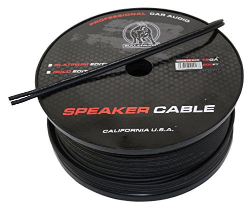 Black Bullz Audio BGES18.25 25 18 Gauge AWG Car Home Audio Speaker Wire Cable Spool
