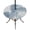 Navy, Slate, White, variant on Round Outdoor Tablecloth with Umbrella Hole and Zipper, Teal Grey Palm Leaves Tablecloth with Elastic Waterproof, Summer Botanical Tropical Leaf Patio Table Covers for 55" - 60" Picnic Pool Tables