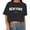 Black, variant on Oversized Tshirts for Women Crop Short Sleeve Printed Casual Summer Loose Womens Tops Black L