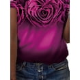 thumbnail image 4 of Gvmfive Womens Short Sleeve Round Neck Floral T-shirt, 4 of 4