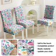 thumbnail image 5 of Artistic Floral Dining Chair Covers Set of 4 Colorful Botanical Print Washable Polyester Stretch Slipcovers Removable Seat Protector for Modern Home Decor, 5 of 7