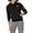 Black-y07781, variant on Women's Champion Life Reverse Weave Pullover Hoodie, Chenille Logo Oxford Grey L