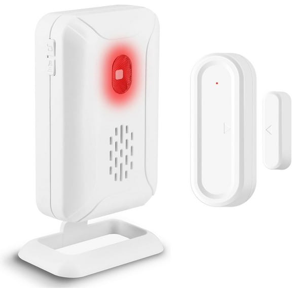 GREENCYCLE Home Security Wireless Door Window Open Chime (Operating Range-900FT,36 Chime Tunes,4 Volume Levels,LED Flashing Light)- 1 Magnetic Door Alarm Bell,1 Magnetic Sticker Battery Operated