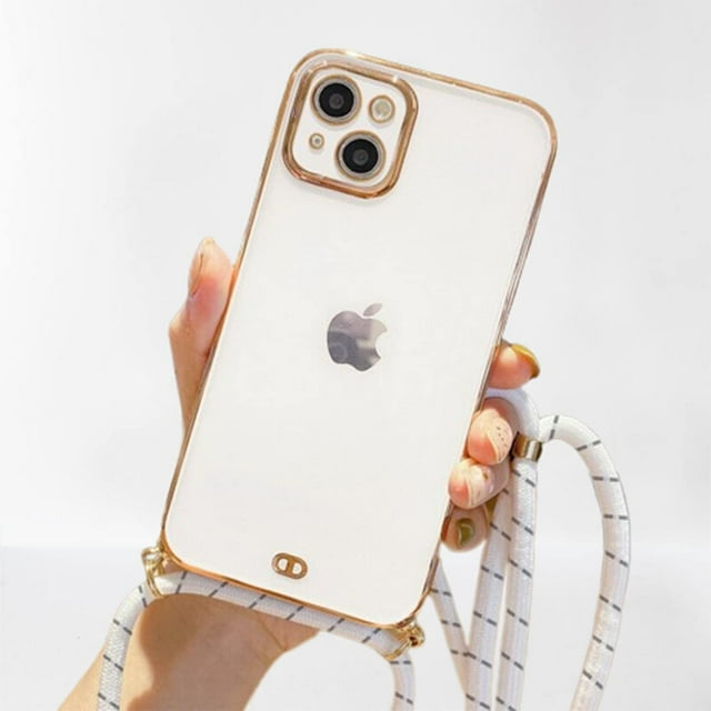 Apple iPhone 8 Case Long Chain Holder Shockproof Protective Plating Phone Case Ultra Hybrid for Apple iPhone 8 Heavy Duty Full Protection Slim Back Cover
