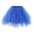 thumbnail image 3 of MKndvns Tulle Tutu Skirt For Women Soft Tutu Skirt Toddler Party Carnival Womenl Mesh Tutu Skirt Girls Long Formal Dress Ballet Carnival Dress Up Blue M, 3 of 3