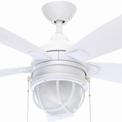 Hampton Bay Seaport 52 In Indoor Outdoor White Ceiling Fan