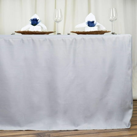 banquet 6ft tablecloth fitted polyester wholesale event silver table dialog displays option button additional opens zoom