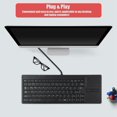 thumbnail image 2 of MesaSe Wired USB Built in Touchpad HUB Port Keyboard 86 Keys Silent Slim Keyboard Keyboard Touchpad for Laptop Desk, 2 of 9