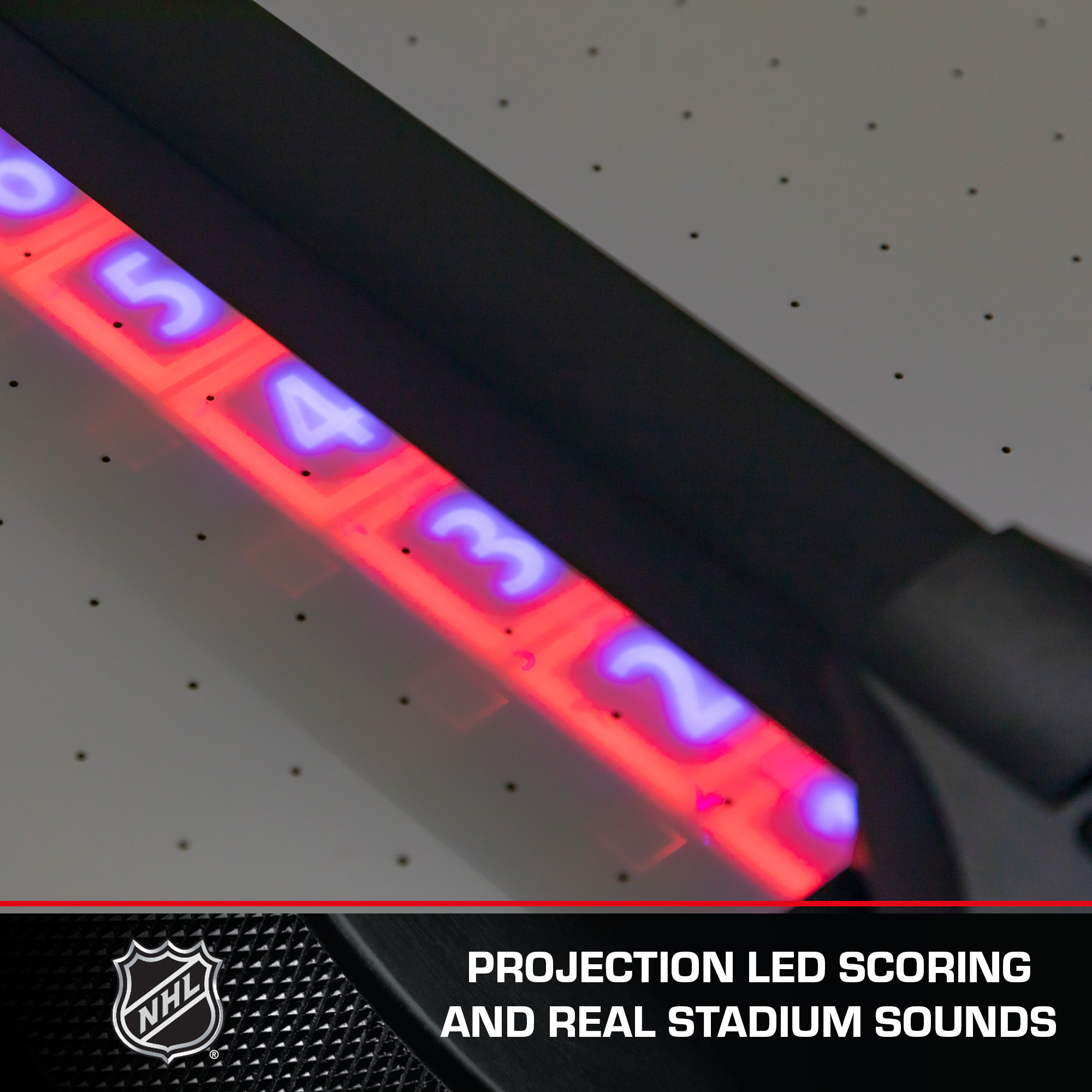 NHL Power Play Pro 84" Indoor Air Hockey Table with Overhead Projection LED Scoring and Light-Up Power Corners - image 4 of 8