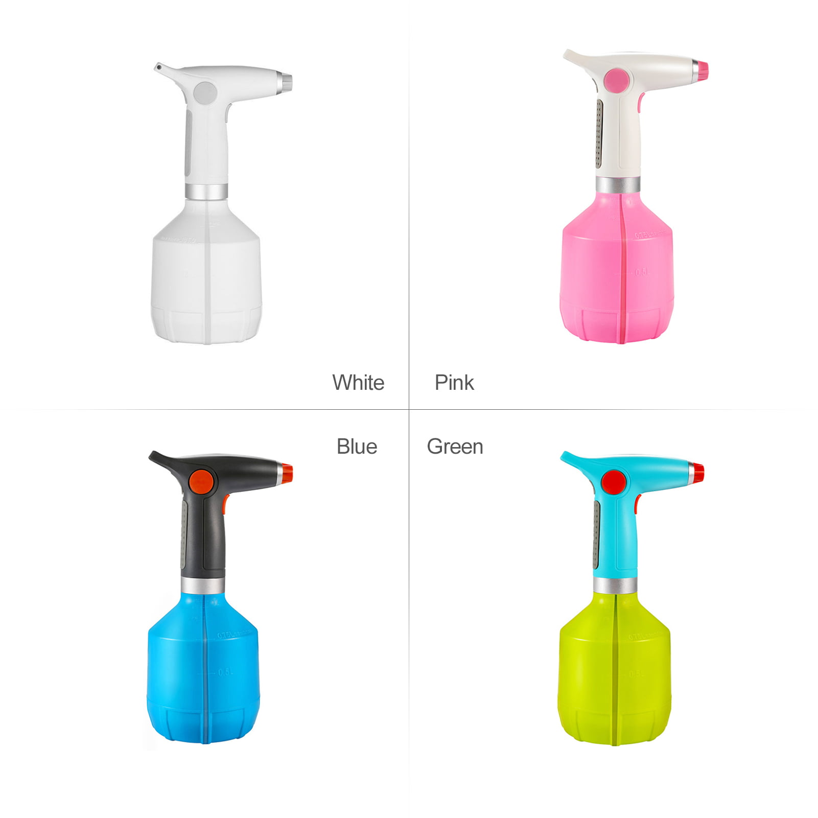 0.5 Gallon Electric Spray Bottle Watering Can for Indoor Outdoor Cleaning Gardening Handheld Plant Atomizer with Adjustable Spout Automatic Stop 2200mAh Rechargeable Plant Mister Sprayer Spritzer 