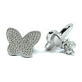 thumbnail image 2 of ADIRFINE 925 Sterling Silver Butterfly Cubic Zirconia Stud Earrings, 2 of 3