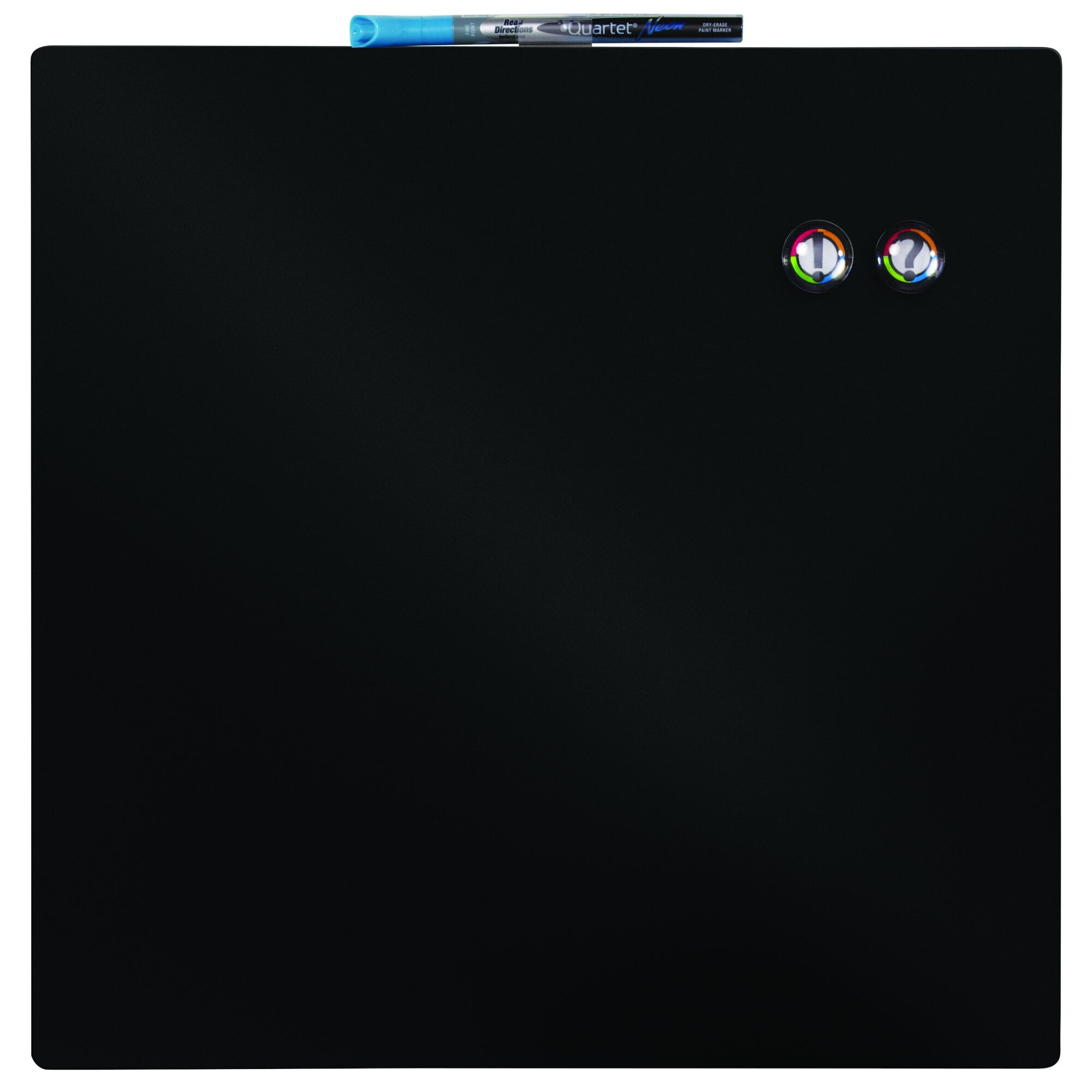 Quartet Magnetic Dry-Erase Board Tile, 14' x 14', Frameless, Neon Black