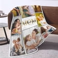 thumbnail image 3 of AISENIN Personalized for Mom Custom Blanket with Photos Pictures Text Best Mom Ever Gifts from Daughter Son Kids Customized Birthday Gifts for Mom Grandma Wife Women, 3 of 4