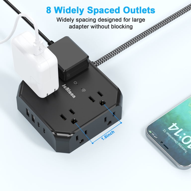 JcBlaon 12-in-1 Power Strip with USB Charging Ports photo 4