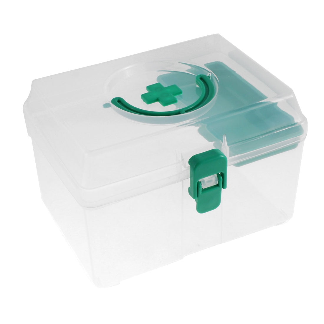 Unique Bargains Home Plastic Medicine Pill Storage First Aid Case Box