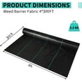 thumbnail image 4 of Riedhoff Weed Barrier Fabric 4' x 300', 3.2 oz, Black, 4 of 7