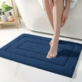 thumbnail image 7 of OEAKAY Bathroom Rug, Ultra Soft Absorbent Bath Rug for Bathroom, Premium Microfiber Shag Bath Mat, Non-Slip Bath Rug Machine Washable (24"x36", Navy Blue), 7 of 7
