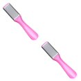 thumbnail image 4 of Vogacara Lima para pies, eliminación de piel muerta, mango de plástico, raspador, salón portátil profesional, lavable, agrietado, pedicura, manicura, Rosado 2piezas Vogacara CBP030348, 4 of 6