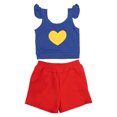 thumbnail image 2 of Conjunto De Pantalones Cortos Para Bebés Y Niñas, Conjunto Elástico De Verano Para Niñas, Algodón, Cómodo, Fácil De Llevar, Transpirable Para Viajes, 2 of 7