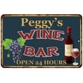 thumbnail image 1 of Peggy's Green Wine Bar Sign Wall Decor 12 x 18 Matte Finish Metal 112180043189, 1 of 1