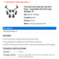 thumbnail image 2 of Front Ball Joint Sway Bar Link Kit 6 Piece - Compatible with 2018 Jeep Wrangler JK, 2 of 2