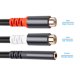 thumbnail image 2 of Tholdsy Cable adaptador de 3,5mm a 2 Audio hembra, aleación de aluminio, profesional, Flexible, reducción de ruido, reproductor de MP3, Cables de audio/vídeo, 2 of 6