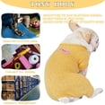 thumbnail image 5 of TONY HOBY Dog Pajamas, Knitted Dog Jumpsuit Onesies, 4 Legged Dog Pajamas Pet Clothes for Small Medium Dog (Yellow, S), 5 of 7
