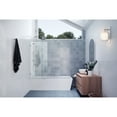 thumbnail image 3 of Glass Warehouse  58.25" x 26.5" Frameless Shower Bath Fixed Panel Brushed Nickel Nickel Finish, 3 of 5