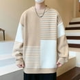 thumbnail image 6 of YLSDY Cable Knit Sweater Men Winter Warm Thicken Knitted Sweatshirts Plus Size Ribbed Pullover Tops Knitwear Textured Sweater Khaki XL, 6 of 9