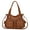 Brown, variant on Hobo Bag for Women Multi Pockets Handbags Large Capacity Leather Purse for Daily Life and Work,Pink