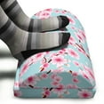 thumbnail image 3 of Cherry Blossom Foot Rest, Inspirational Seasonal Flower Garden Arrangement in Pastel Color, Non-Slip Backing Ergonomic Memory Foam Leg Support for Office, Pale Blue Redwood Pink, by Ambesonne, 3 of 5