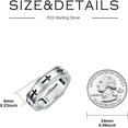 thumbnail image 4 of 6mm Cross Rings for Men 925 Sterling Silver Lord’s Prayer Spinner Ring Wedding Band Ring for Men Women Size 8/9/10/11/12, 4 of 6