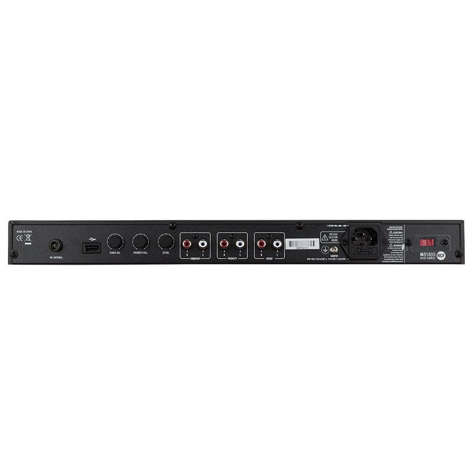 RCF MS1033 Rackmount Dual Simultaneous FM Tuner & CD Player 1U - Black - image 4 of 4