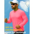 thumbnail image 3 of Mens High Visibility Athletic Workout Swim Shirt UPF50+Sun T-Shirt for Men Atharv Neon Pink (M), 3 of 5
