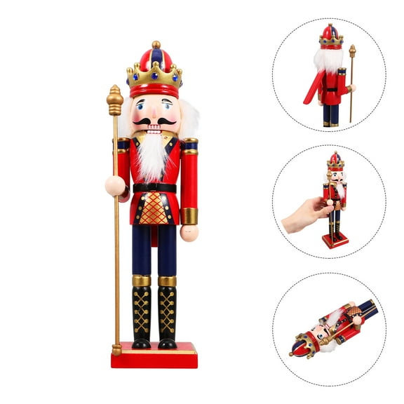 FONDOTIN Nutcracker Figure 1Set Wood Multi Color 11.79X3.34X2.55in For Homeowners And Gifting