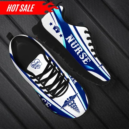 

Mesh Nurse Design Sneakers Lightweight Women Flat Shoes Mesh Paramedic Heartbeat EMT EMS Print Female Walk Footwear