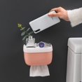 thumbnail image 5 of Bathroom Storage Box, Wall Mounted Tissue Holder, Pink, 5 of 5