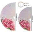 thumbnail image 3 of FMSHPON Valentine's Day Colorful Rose Xmas Christmas Tree Skirt Stand Mat for Holiday Party Decoration Indoor Outdoor 48 inches, 3 of 6