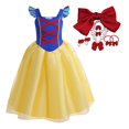 thumbnail image 1 of Princesa Blancanieves Disfraz de Cosplay para niñas Fiesta de graduación Malla Sin mangas Vestido largo de verano Ropa de Halloween para niños Vestido de noche 9-10T (Etiqueta 150) Gao Jinjia LED, 1 of 2