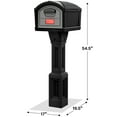 thumbnail image 6 of Simplay3 American Home T4 Extra Large Capacity Classic Mailbox with Post, Black, 6 of 10