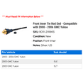 thumbnail image 2 of Front Inner Tie Rod End - Compatible with 2000 - 2006 GMC Yukon - AC Delco, 2 of 2