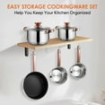 thumbnail image 6 of Coliware Rose Gold Pots and Pans Set, 5Pcs Stainless Steel Cookware Sets with Stock Pots Saucepans Frying Pans, Non-Stick Commercial Cooking Set Compatible with All Stovetops, Dishwasher Safe, 6 of 9
