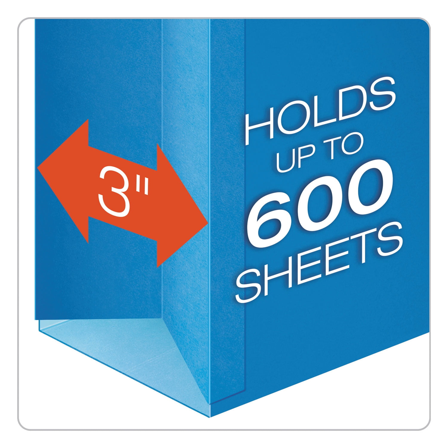 SureHook Reinforced Extra-Capacity Hanging Box File, 1 Section, 3" Capacity, Letter Size, 1/5-Cut Tabs, Blue, 25/Box | Bundle of 2 Boxes