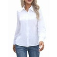 thumbnail image 1 of Camisas de Botones Súper Suaves y Antiarrugas para Mujer, de Larga, Lisas, A Rayas, para Vestir Formalmente en el Trabajo. XL, 1 of 10