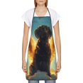 thumbnail image 2 of Zufioo Golden Cloud Winged Dog Print Tie-up Apron, Unisex Kitchen Apron - Oil-proof, Stain-proof and Waterproof, Suitable for Restaurants and Service Industries-One Size, 2 of 9