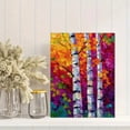 thumbnail image 2 of Textured Birch Trees Forest Canvas Wall Art, Impasto Landscape Decor for Living Room Bedroom Office, 2 of 8