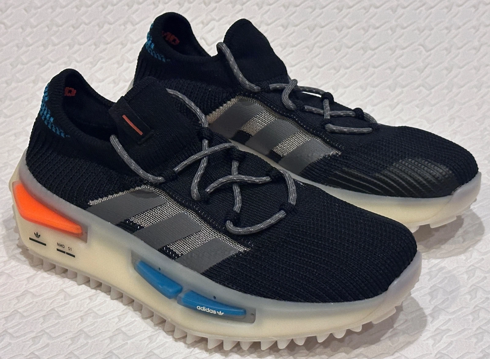 ADIDAS Neighborhood NMD S1 Knit Black Teal Orange Running Training