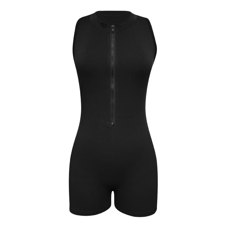 HBFAGFB Women's Jumpsuit Softness Slim Fit Shorts Sleeveless